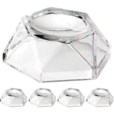 Support carré en acrylique transparent, lot de 5 pour sphères (1/5)