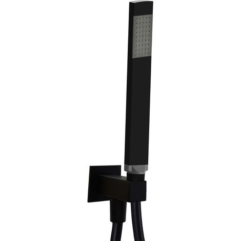 Swiss Aqua Technologies B-Way Douchette à main Stick, 1 jet, avec Coude de raccordement et Flexible 1,5m, Noir mat (SATBSPVSBW) (1/5)