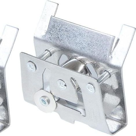 Deux bloque-cordons en fer pour stores vénitiens, des clips de fixation pour corde et des accessoires de sécurité anti-rebond pour éviter le desserrage. (1/5)