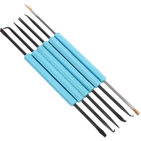 1 jeu de 6 outils professionnels d'assistance au soudage et au démontage, pour réparation et soudure, double face bleue. (1/5)