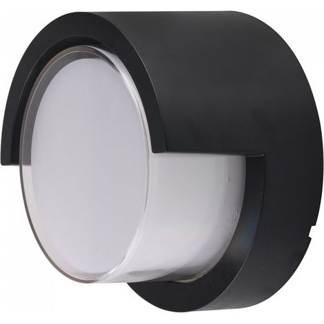 V-TAC VT-827 Applique murale 12W lumière blanc neutre 4000K corps noir ronde IP65 - sku 8538 (1/5)