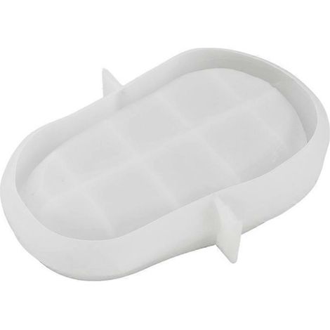 Moule ovale irrégulier pour palette, petit moule pour plateau de rangement, moule pour bibelots et décorations intérieures, moule pour assiette de rangement, moule à ciment (1/5)