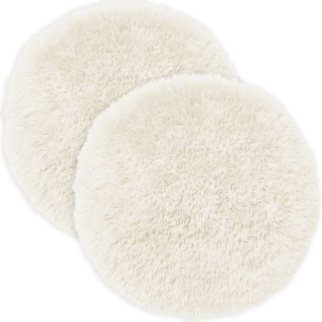 Cushion with Pillow HEERLEN 2 pcs White PV Fleece vidaXL (1/5)