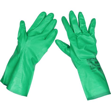 Sealey Nitrile Gauntlets for use with Thinners 330mm Cuffed Pair SSP34