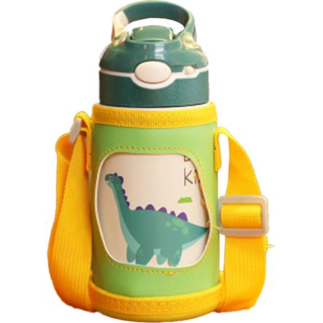 Gourde Enfant - Tritan Sans BPA - Bouchon À Clapet Avec Paille Amovible - Affichage Gradué - Anneau De Transport - 350 ml