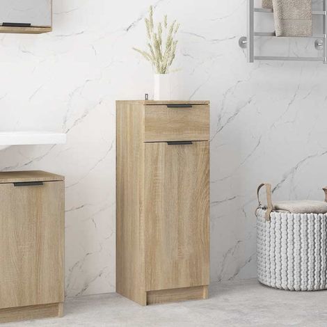 vidaXL Armadio da Bagno Rovere Sonoma 32x33,5x90 cm in Legno