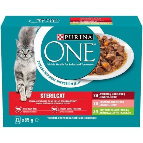 PURINA One Sterilcat mélange de saveurs - nourriture humide pour chat - 12x85g