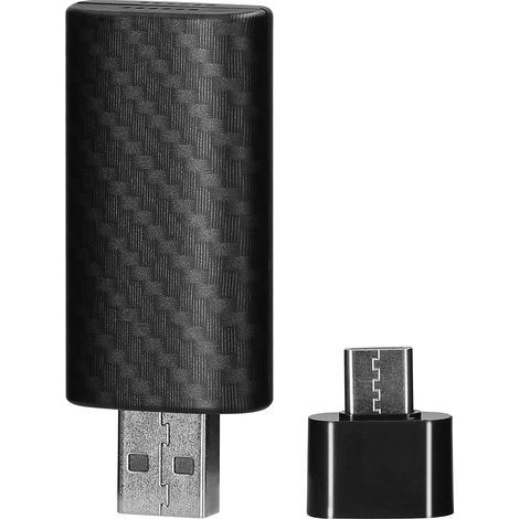 Adattatore di trasmissione wireless, dongle per auto con collegamento cablato al modulo, box di collegamento per telefono cellulare, USB-A/USB-C, Plug & Play. (1/5)