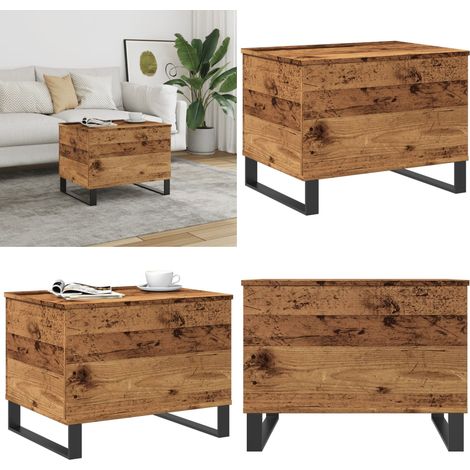 vidaXL Couchtisch Altholz-Optik 60x44,5x45 cm Holzwerkstoff (1/5)