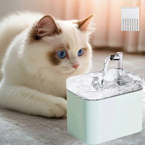 Automatischer Wasserspender für Haustiere, 1,5 l, USB-Anschluss, leiser Zirkulationsbrunnen für Katzen und Hunde, sicher und BPA-frei (1/5)