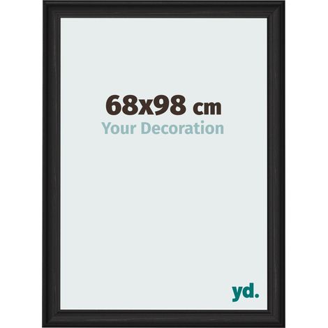 yd. - Cadre photo 68x98 - Noir Grain de Bois - MDF - Lazio (1/5)