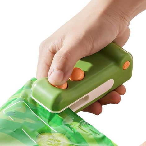Mini scellant de sacs – Machine à sceller – Rechargeable – Mini scellant de sacs magnétique – pour collations, biscuits, viande, fraîcheur de la cuisine, la maison (1/5)