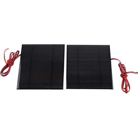 Module de Panneau Solaire en Silicium Polycristallin, 2 Pièces, DC5V 500mA, avec Câble de 100cm, pour Projets de Bricolage (1/5)