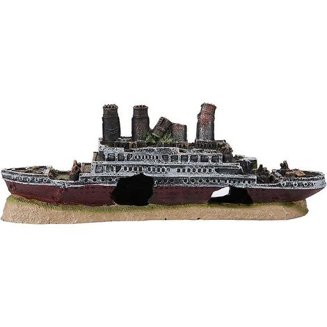Titanic-Aquariumdekoration – Titanic-Wrack, Boot, Aquariendekoration, Ornament, Wrack oder