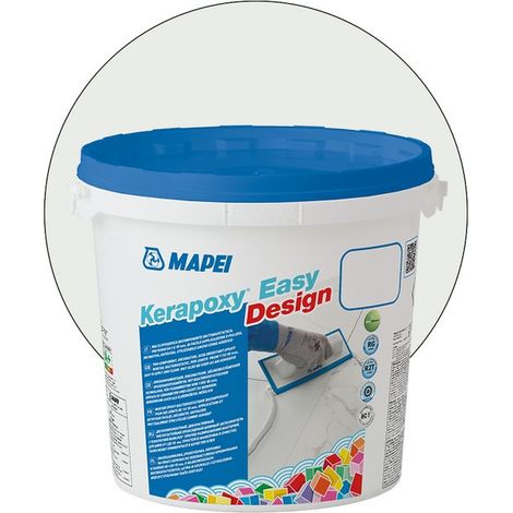 Mapei – Mortier époxy décoratif KERAPOXY EASY DESIGN 3Kg – Joint translucide et lisse – Application rapide et nettoyage facile – Protection antimoisissures
