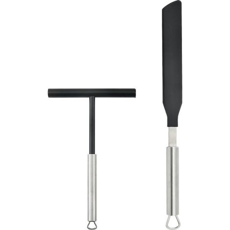 Separador de crepes，separador de panqueques de acero inoxidable con 1 espátula de silicona，máquina para hacer crepes