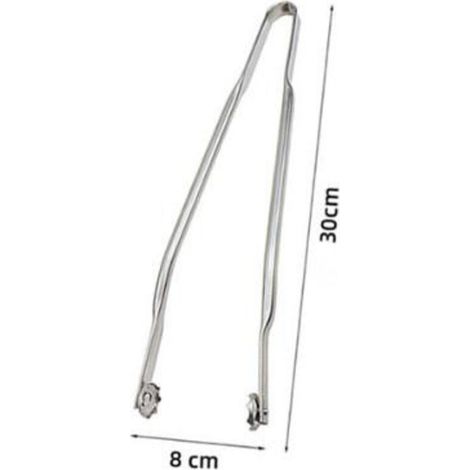 Pince réversible - 1 pcs pour la cuisson des saucisses,30cm,pour barbecue, rotative, en acier inoxydable, pour saucisses, saucisses, saucisses,Pince à barbecue avec longue poignée (1/4)