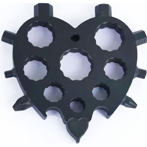 Outil multifonction portable 18 en 1 en acier inoxydable en forme de flocon de neige pour une utilisation en extérieur