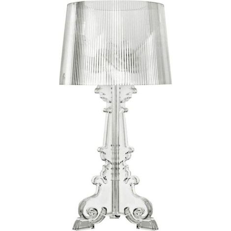 Lampada da tavolo - Piccola lampada da soggiorno di design - Paralume trasparente - Acrilico, plastica