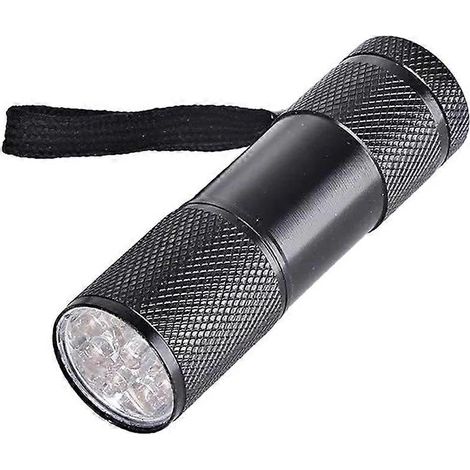 9-LED-UV-Gelddetektor-Taschenlampe mit violettem Licht und Fälschungsschutzcode