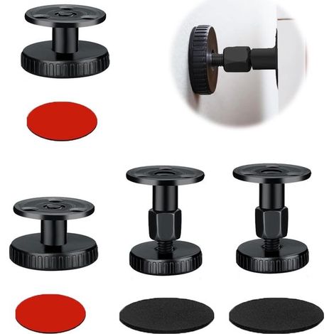 4 separadores antivibración para marcos de cama - Separadores reforzados - Protector de pared para camas, armarios y sofás (1/5)