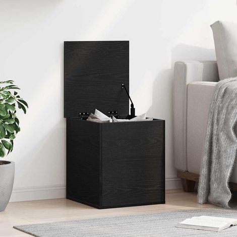 Aufbewahrungsbox Schwarz Eichen-Optik 40 x 42 x 46 cm