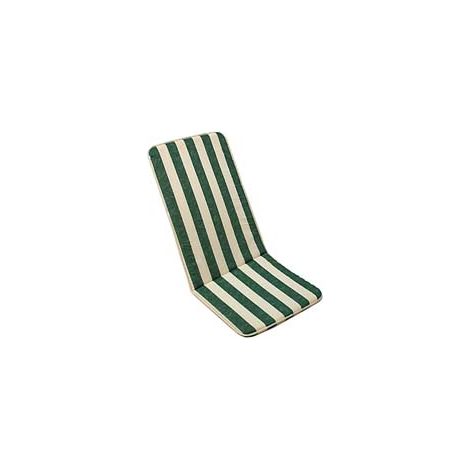 CUSCINO CIPRO A RIGHE VERDI PER SEDIA RIPIEGABILE cm.48x110h. spessore cm.3