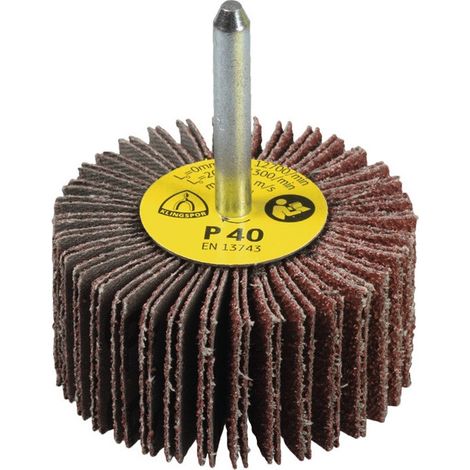 Smerigliatrice a ventola KM 613 Ø40xH20mm K.180 albero in corindone-D.6mm KLINGSPOR (Per 10)