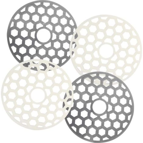 GDHZS-Protection de drain 4 pièces, filtre à cheveux, bouchon de douche, crépine d'évier de cuisine et de salle de bain, gris et blanc (1/5)