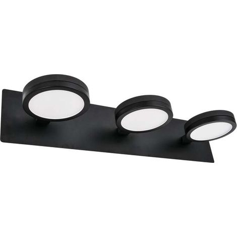 [GEBRAUCHT] B-Ware LIGHTME Wandleuchte Aqua 3-flammig LED Lampe schwarz dimmbar IP44 50cm