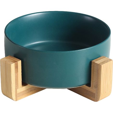 Gamelles pour chiens et chats avec support en bois antidérapant - Gamelles mignonnes pour animaux de compagnie