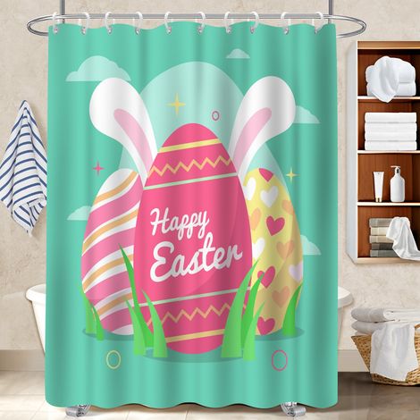 Voile de douche polyester 180x180 souple et fluide voile de douche pour optimiser un petit espace (1/5)