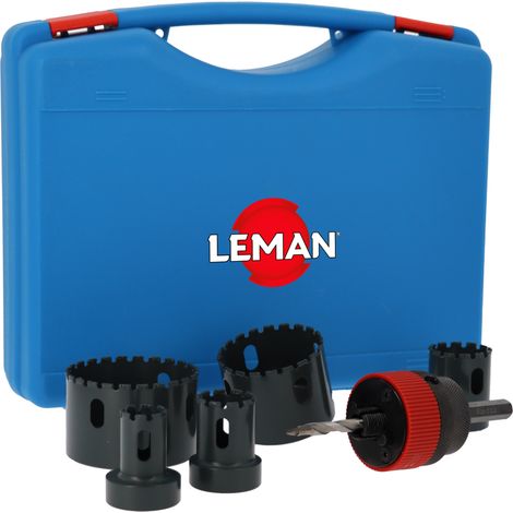 COFFRET DE 5 TREPANS D22-29-35-44-68 BRASE + PLUG - VAL67.05PLUG - LEMAN