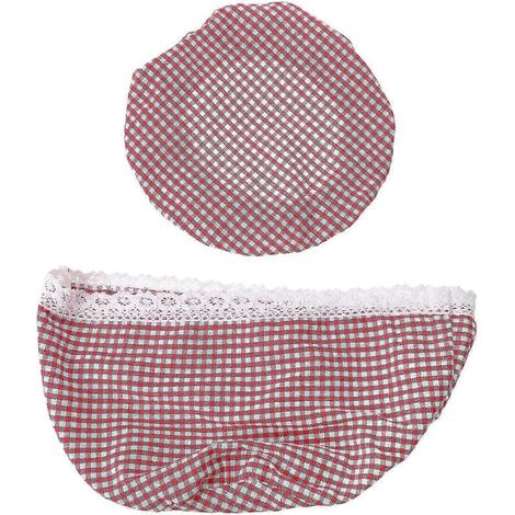 Doublure ronde à motif à carreaux pour panier de fermentation du pain au levain, idéale pour la pâte, le pain, les pâtisseries et les baguettes maison. (1/5)