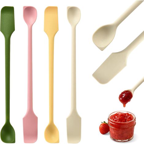 4 x Mini Silicone Spatulas Double Head Scraper 26cm (1/5)