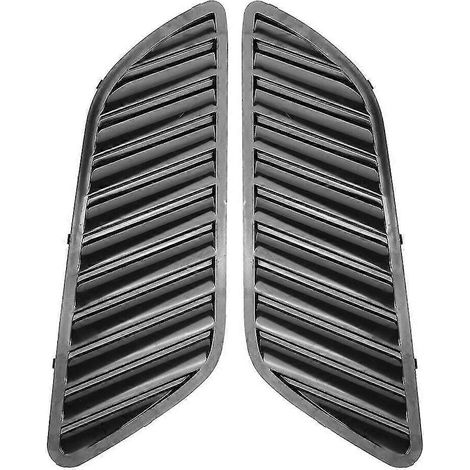 Motorhauben-Lüftungsschlitze, Lufthutze, Abdeckung für BMW E90, E91, E92, E93, F30, F80, E46, M3, Lufteinlassabdeckung, glänzend schwarz – Schwarz-V-Design