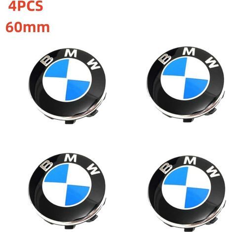 NURIA-Cache moyeu jante BMW 60mm-Enjoliveur centre roue-Convient pour le remplacement des enjoliveurs BMW-Bleu et blanc classiques (1/2)