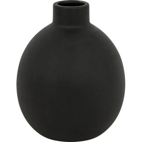 Jarrón de cerámica negra Rily H18cm - Atmosphera créateur d'intérieur