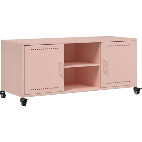 Maison Exclusive - TV-Schrank Rosa 100,5x39x43,5 cm Stahl