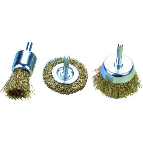 Vigor-Blinky Spazzole Acciaio Set 3 Pezzi