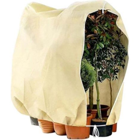 Voile Hivernage, Housses de Protection pour Plantes, Voile Hivernage Plante, Voile Hivernage pour Plantes avec Fermeture éclair et Cordon de Serrage pour Protection des Plantes, 120 x 180 cm (1/4)