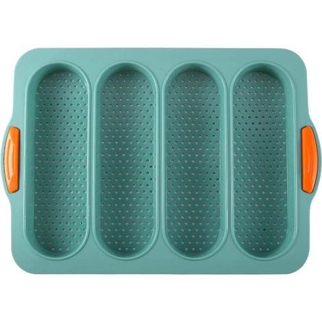 Silikon-Backform, Brotformen, antihaftbeschichtete Muffinformen, 4-fach-Backform für Kekse, Lebensmittel, Backofen, Donuts, Macarons, Käse, Kuchen...