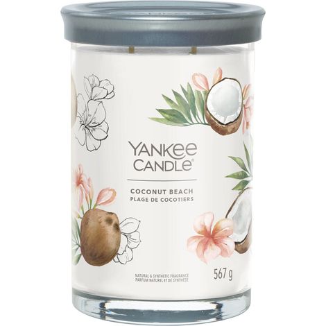 YANKEE CANDLE CANDELA TUMBLER GRANDE SIGNATURE COCONUT BEACH (1/5)