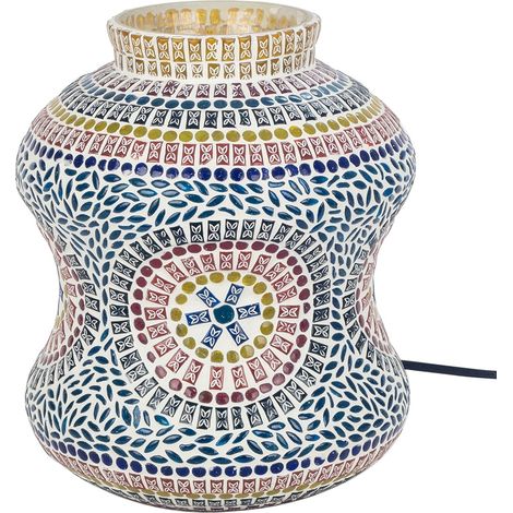 Signes Grimalt Lámpara De Sobremesa Muebles  Lampara Mosaico Sobremesa Lamparas Azul 20x20x26cm 32349