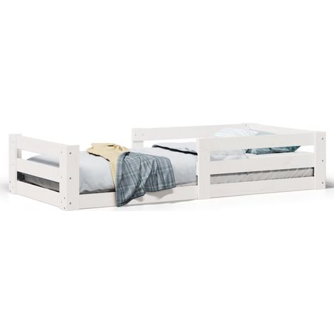Maison Exclusive - Massivholzbett ohne Matratze Weiß 75x190 cm Ki