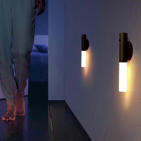 Lampe LED intelligente sans fil avec détecteur de mouvement, base magnétique et batterie rechargeable USB. (1/5)