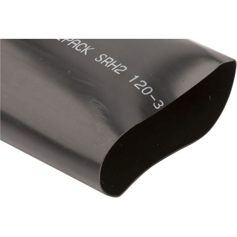 Tubo termorretráctil reforzado con adhesivo, negro, SRH2 120-34 1000 mm, 127431
