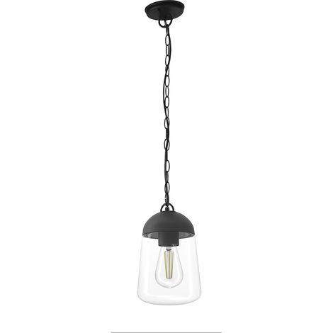 Lampe suspendue d'extérieur pour jardin, hauteur réglable, noir anthracite, ampoule E27 (1/4)