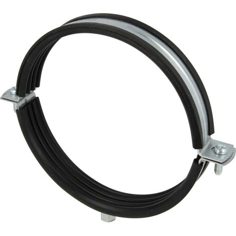 Collier nicklé pour conduite d'aération avec isolant M8/10 x 200 mm