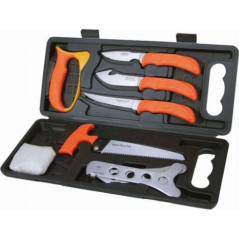 Kit da caccia Outdoor Edge Wild Pak, coltelli, lama, divaricatore, guanti, affilatore